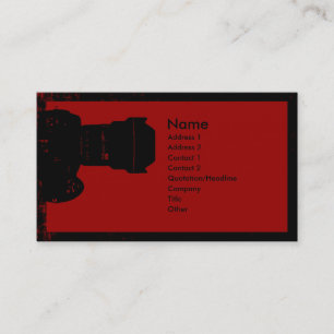 Carte de visite de photographe
