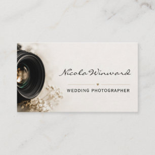 Carte de visite de photographe de mariage