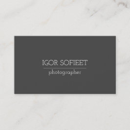 Carte de visite de photographe professionnel