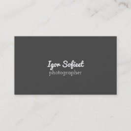 Carte de visite de photographe professionnel
