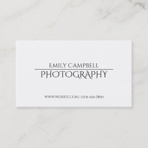 Carte de visite de photographe professionnel