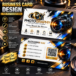 Carte de visite de photographe professionnel | AJO