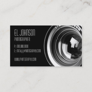 Carte de visite de photographie de base (Noir)