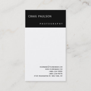 Carte de visite de photographie noir clair