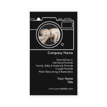 Carte de visite de photographie - noir et blanc