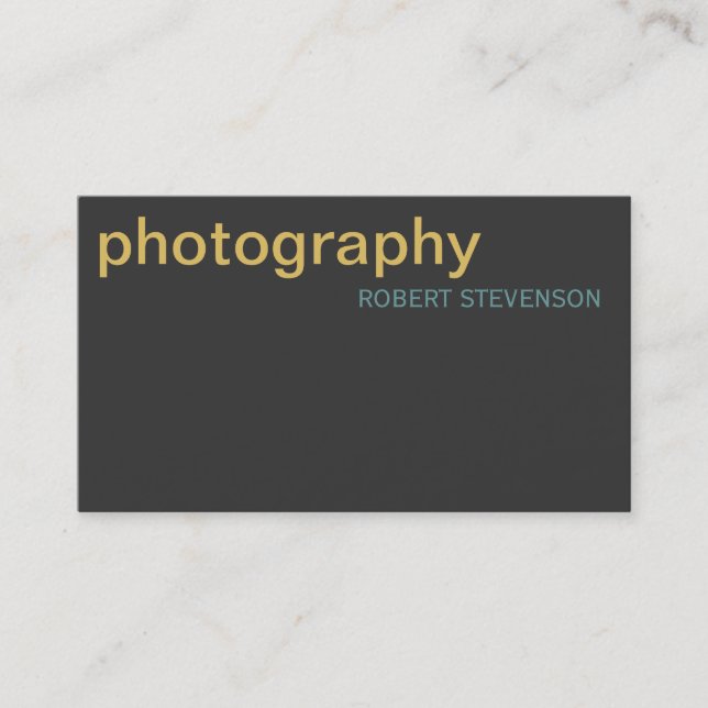 Carte de visite de photographie simple moderne (Devant)