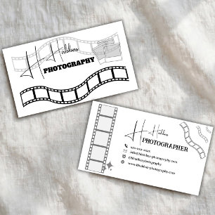 Carte de visite de photographie sur bande de film