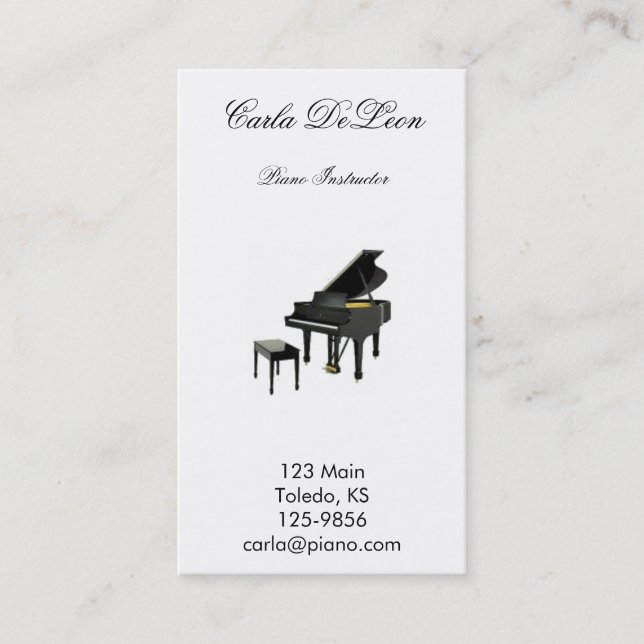 Carte de visite de piano (Devant)