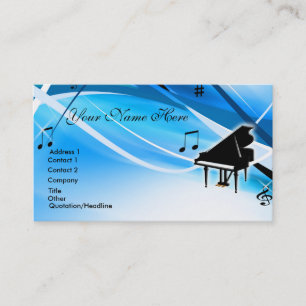Carte de visite de piano à queue