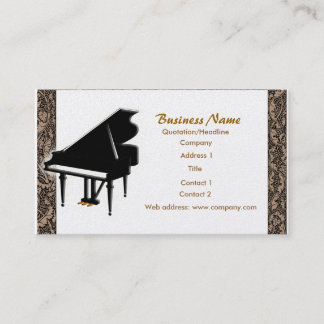 Carte de visite de piano à queue