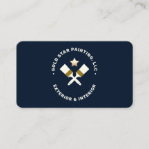 Carte de visite de pinceaux de peintre de maison t