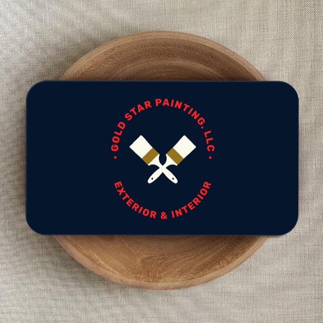 Carte de visite de pinceaux de peintre de maison t (Créateur téléchargé)