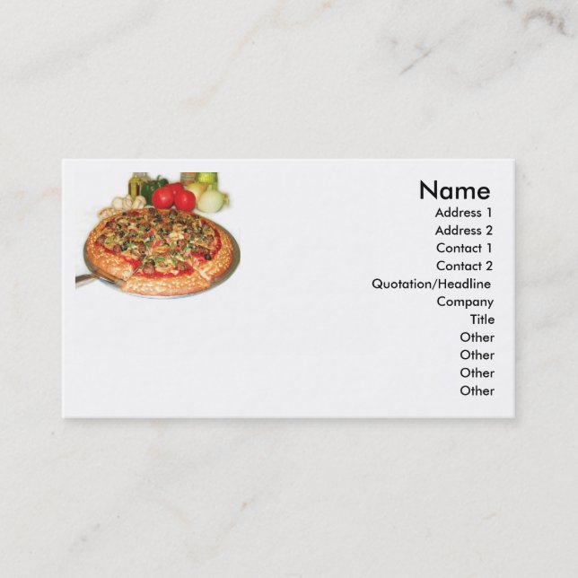 Carte de visite de pizza (Devant)