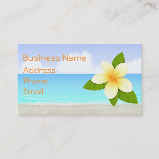 Carte de visite de plage (Devant)