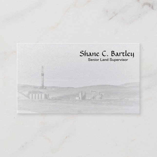 Carte de visite de plate-forme de forage et de (Devant)
