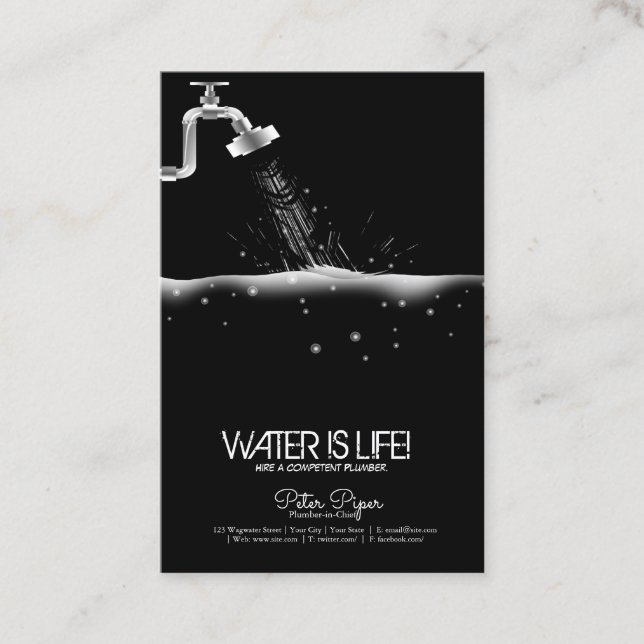 Carte de visite de plomberie (Devant)