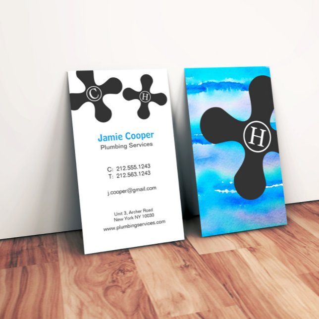Carte de visite de plomberie professionnelle moder (Créateur téléchargé)