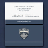 Carte de visite de policier Logo Police Entreprise