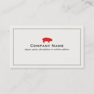 Carte de visite de porc au barbecue roux