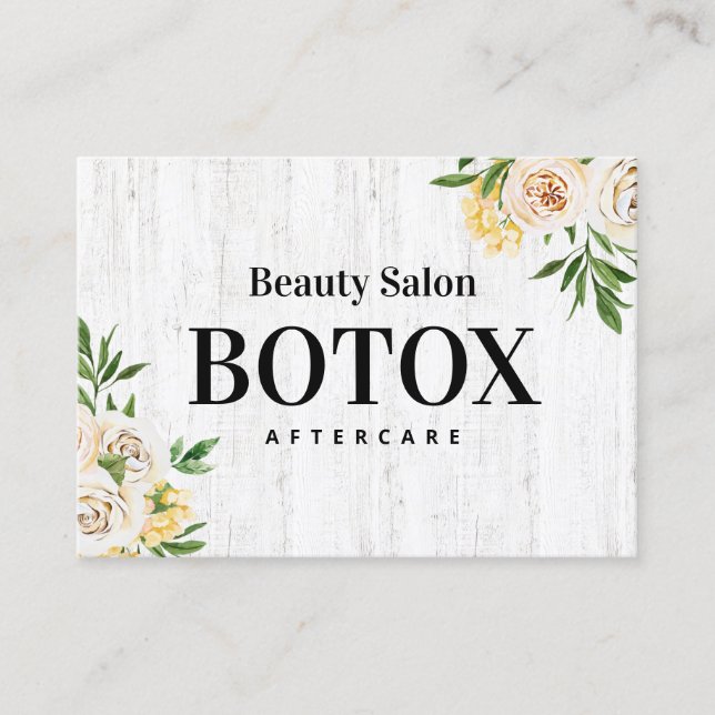 Carte de visite de post-soins Spring Botox (Devant)