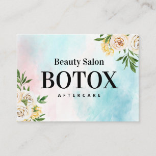 Carte de visite de post-soins Watercolor Botox