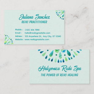 Carte de visite de praticien Reiki à l'aquarelle m