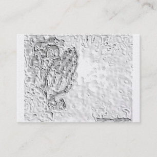 Carte de visite de prière de perle de mains