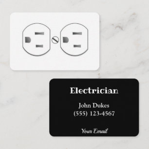 Carte de visite de prise plug-in d'électricien