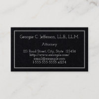 Carte de visite de procureur de base et minimalist
