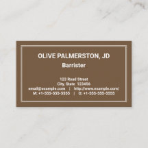 Carte de visite de procureur humble et professionn
