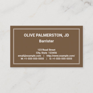 Carte de visite de procureur humble et professionn