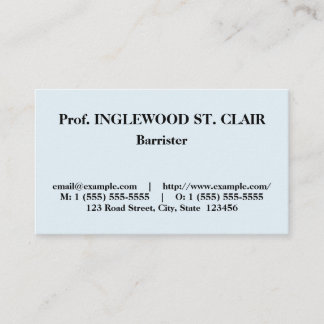 Carte de visite de procureur professionnel minimal