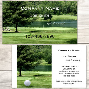 Carte de visite de professeur de golf ou d'entraîn