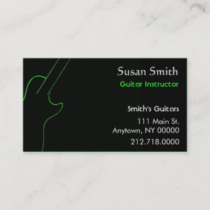 Carte de visite de professeur de guitare