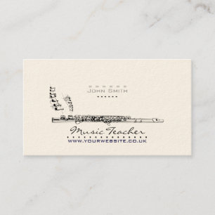 carte de visite de professeur de musicien/musique
