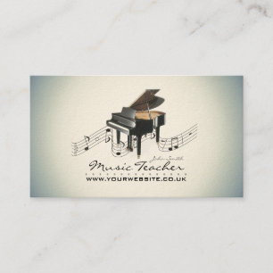 Carte de visite de professeur de musicien/musique