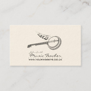Carte de visite de professeur de musicien/musique