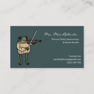 Carte de visite de professeur de musique