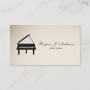 Carte de visite de professeur de musique de piano