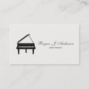 Carte de visite de professeur de musique de piano