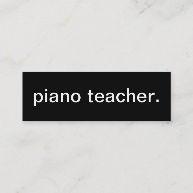 Carte de visite de professeur de piano (Devant)