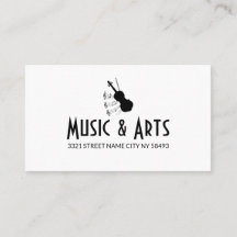 Carte de visite de professeur de studio de musique