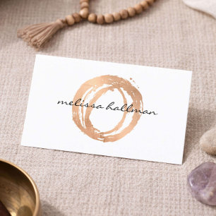 Carte de visite de professeur de yoga minimal rose