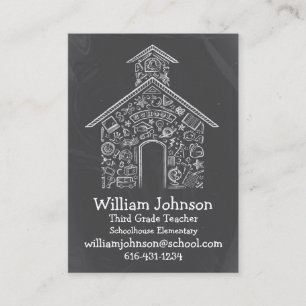 Carte de visite de professeurs d'école
