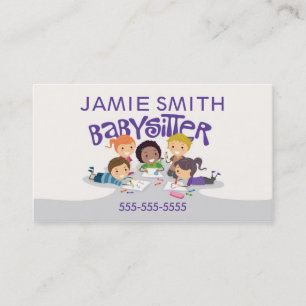 Carte de visite de professionnel de babysitter