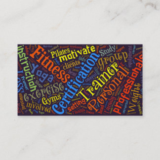 Carte de visite de professionnel de forme physique