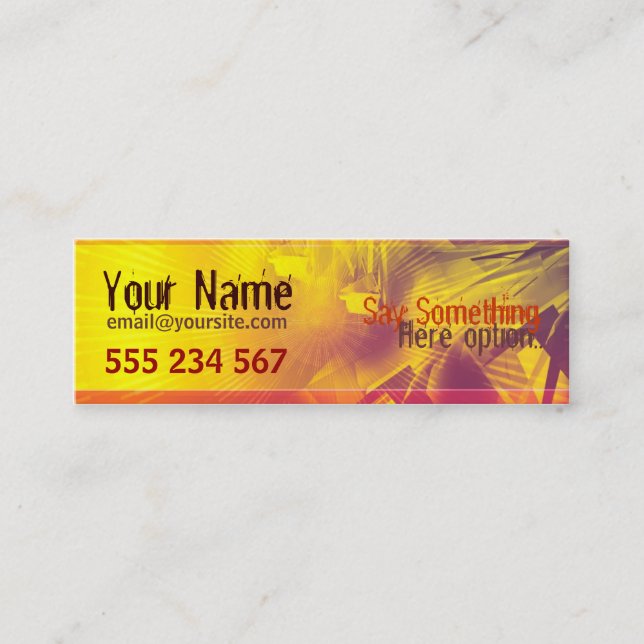 carte de visite de profil de l'electrozArt #001 (Devant)