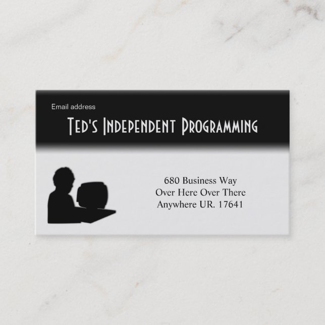 Carte de visite de programmeur informatique (Devant)