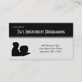 Carte de visite de programmeur informatique fémini