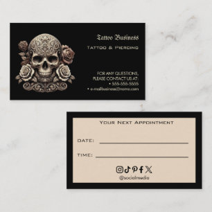 Carte de visite de rappel de rendez-vous de salon 